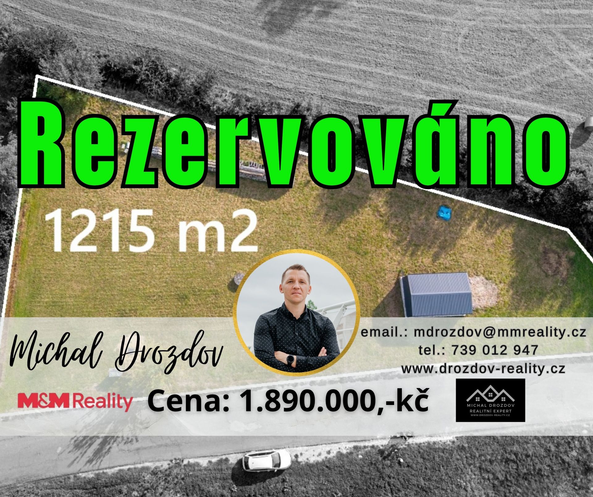Prodej pozemku o výměře 1215 m2 v Údrnicích