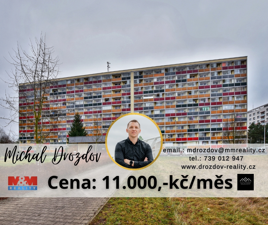 Pronájem bytu 1+kk v Hradci Králové ulice Jana Masaryka