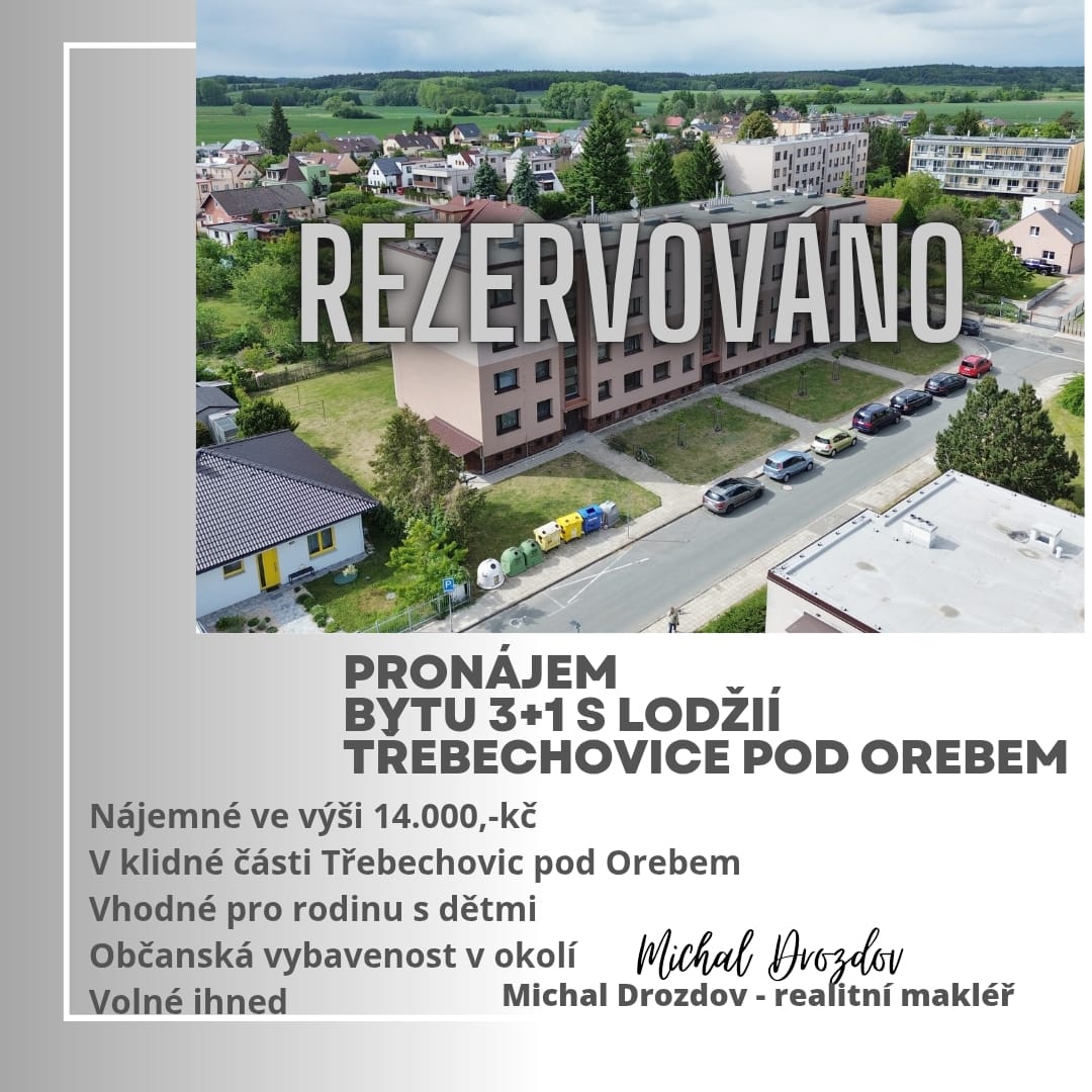 Pronájem bytu 3+1 v Třebechovicích pod Orebem