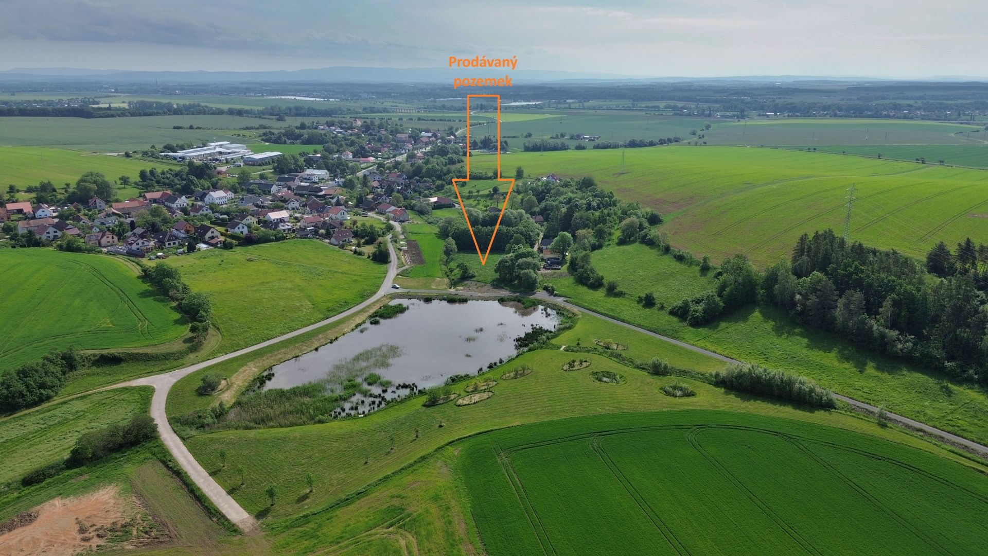 Prodej pozemku o výměře 2.914 m2 v obci Sendražice