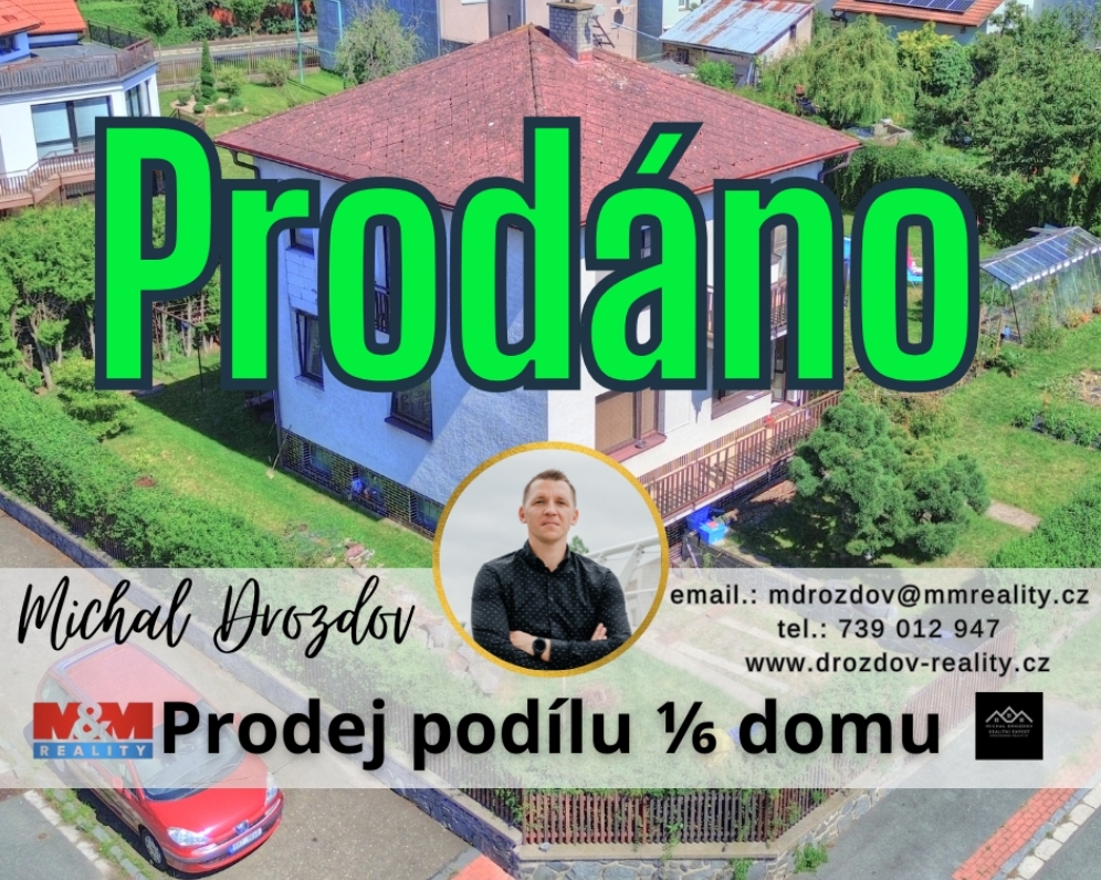 Prodej podílu 1/6 na rodinném domu v Hradci Králové