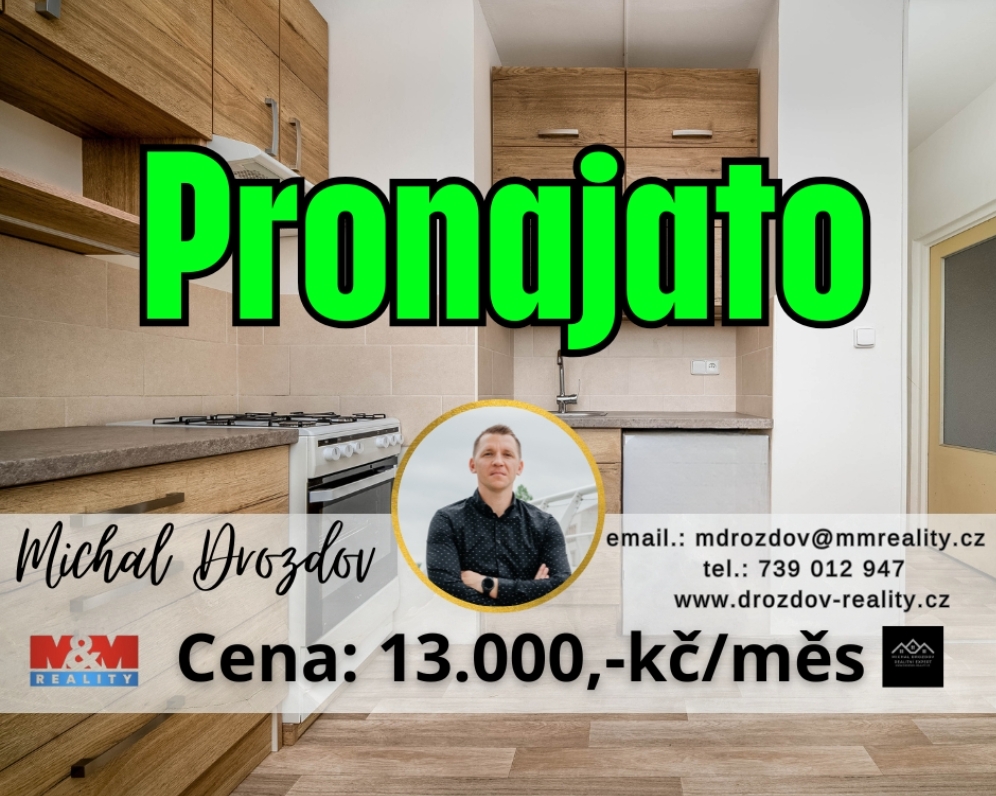 Pronájem bytu 1+1 v Hradci Králové ulice Jana Masaryka