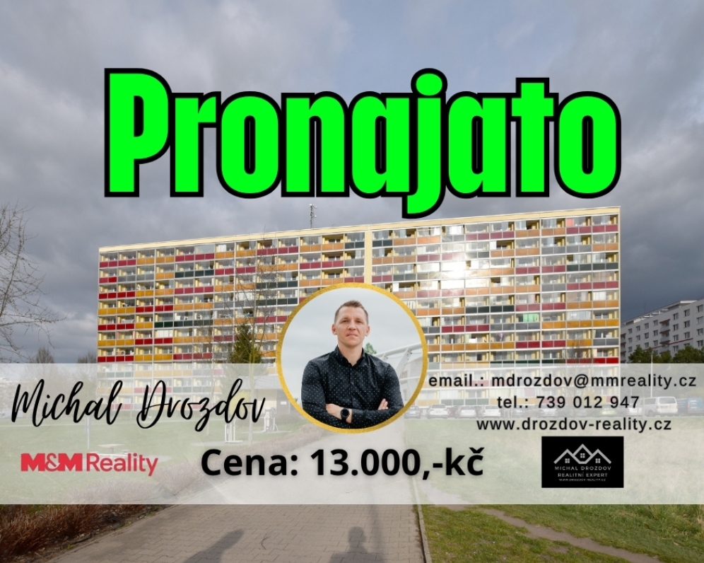 Pronájem bytu 1+kk v Hradci Králové ulice Jana Masaryka
